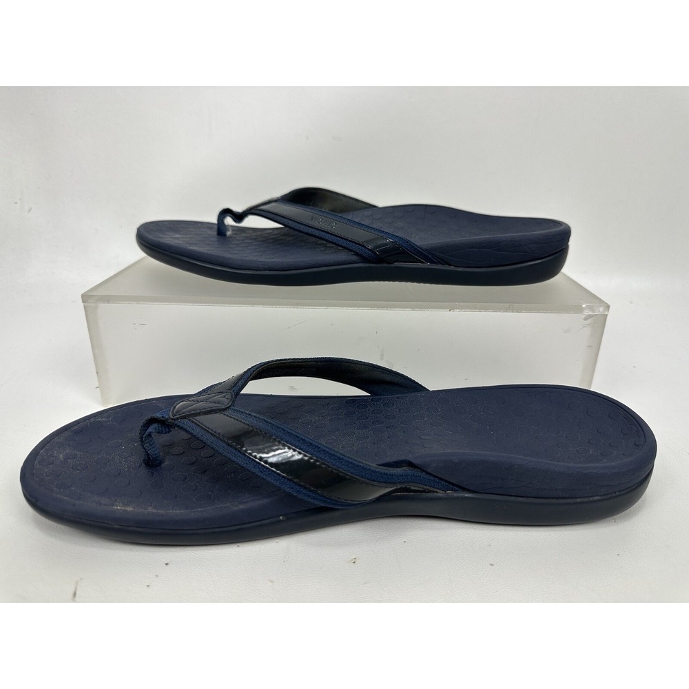 Vionic Tide II Blue Toe Post Sandal Flip Flop Womens Size 12 Arch Support Flat - Picture 7 of 9